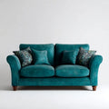 Sofa, 2-osobowa w sofie w samogłoski zielony Belivelvet Beliduck 160 x 90 x 90 cm z 4 fotelami dekoracyjnymi