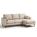 Sofa, 3-osobowa poliestrowy sofa z melioranem, 230 x 150 x 85 cm