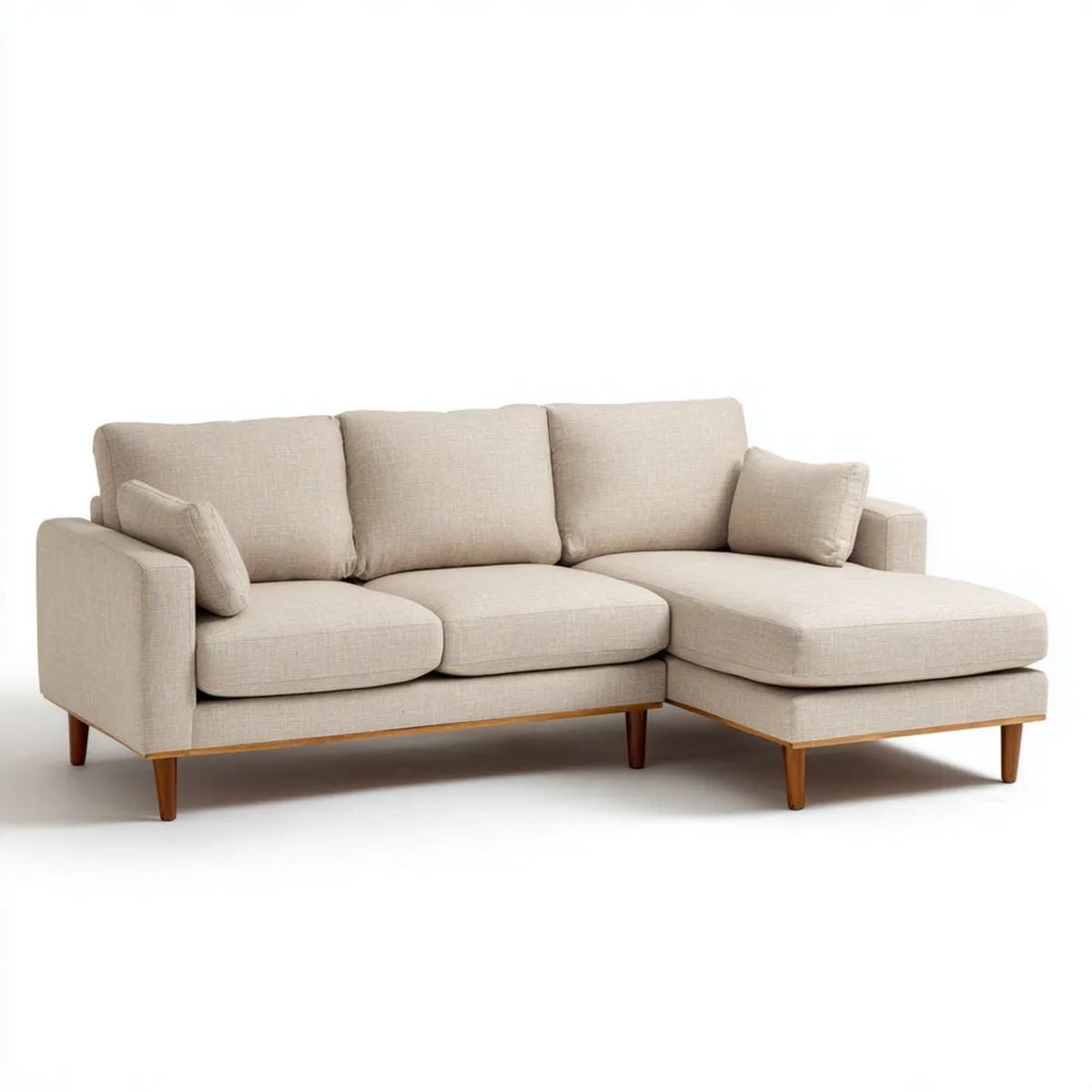 Sofa, 3-osobowa poliestrowy sofa z melioranem, 230 x 150 x 85 cm