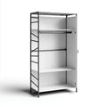Szafa z ubraniami bar biały czarny 75 x 45 x 180 cm stali i PP