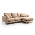 Sofa, 3-osobowa poliester narożnik sofa, kształt L, 270 x 160 x 85 cm